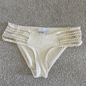 Robin Piccone Cream Crochet Bikini Bottom Size: Small